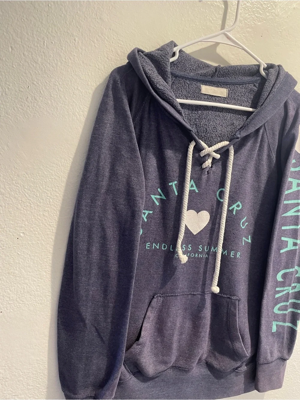 🌊Ocean Drive Santa Cruz Endless Summer Lace Up Hoodie XL 🏄♀️ 🩵 - Picture 2 of 13